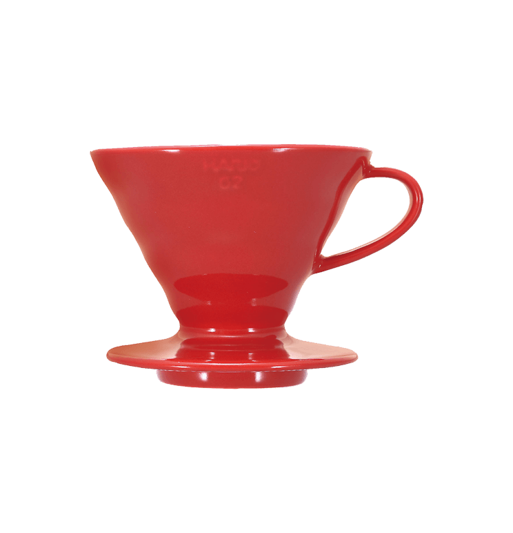 V60 Dripper en céramique rouge 1 à 4 tasses